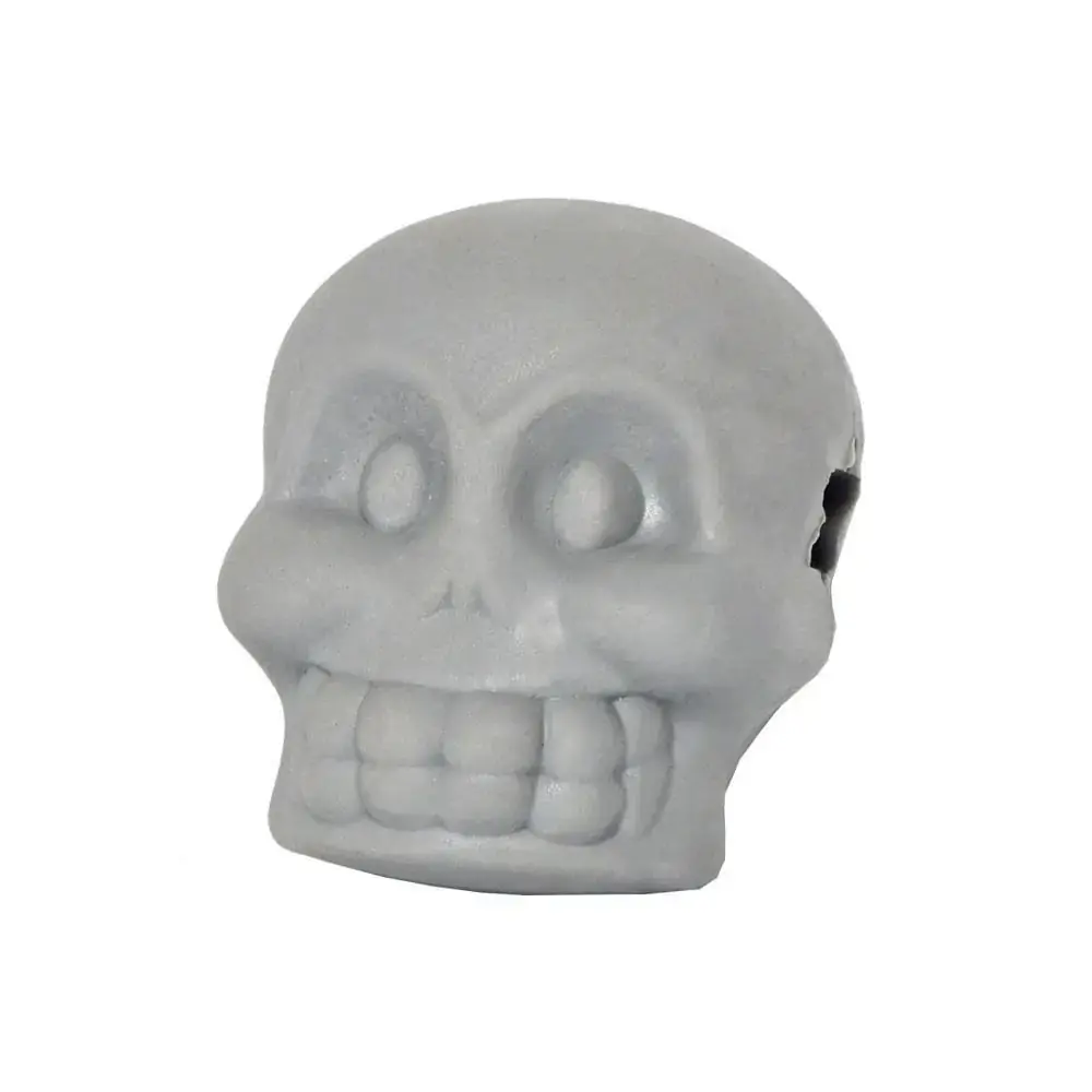 Mordedor E Porta Petiscos Caveirinha Soft Cinza Pet Games Tamanho G
