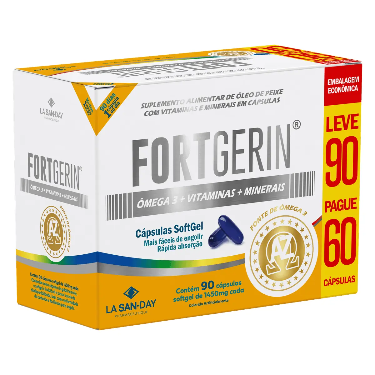 Fortgerin AZ + Ômega (90 Cápsulas)