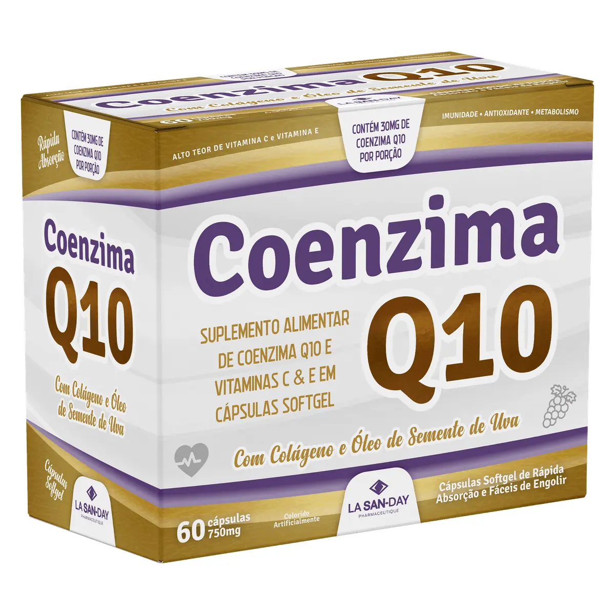 Coenzima Q10 + Colágeno Hidrolisado (60 Cápsulas)