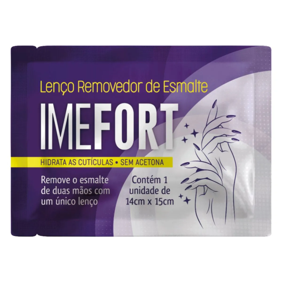 Lenço Removedor de Esmalte 1 Unidade Imefort.