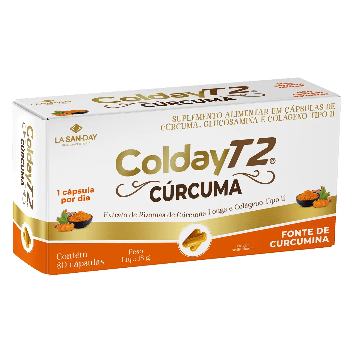 Colday T2 Cúrcuma - 30 Cápsulas