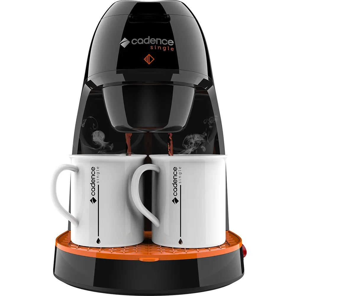 Cafeteira Single Contrast Preta Cadence 110V