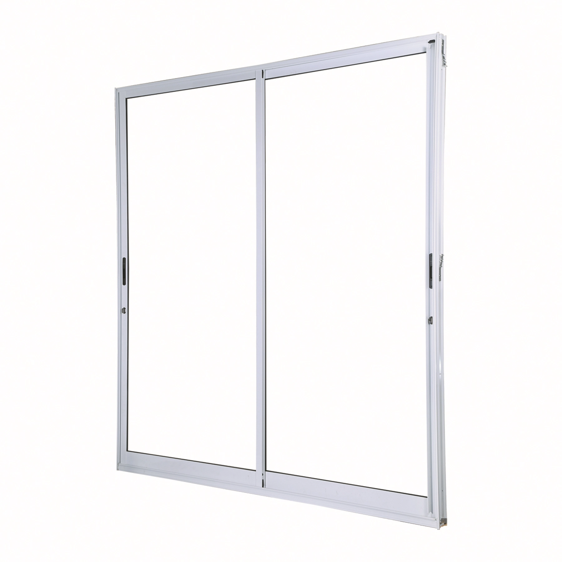 Porta de Correr 2 Folhas Alumínio Pintado Branco 2,15x2,00m Linha Idea 3A Alumínio