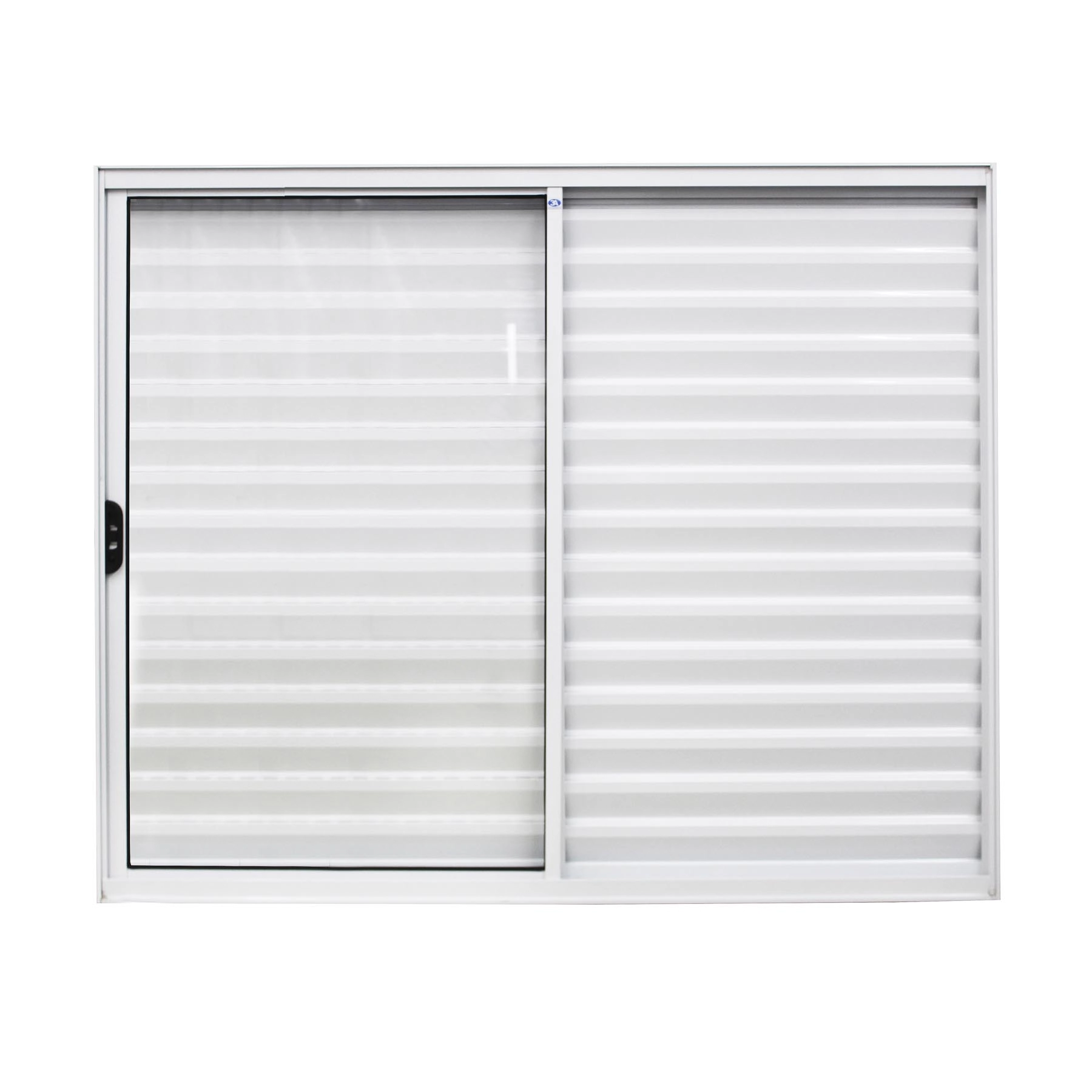 Janela de Alumínio Veneziana 3 Folhas 100x120cm com Vidro 3mm Home 3A Alumínio Branca