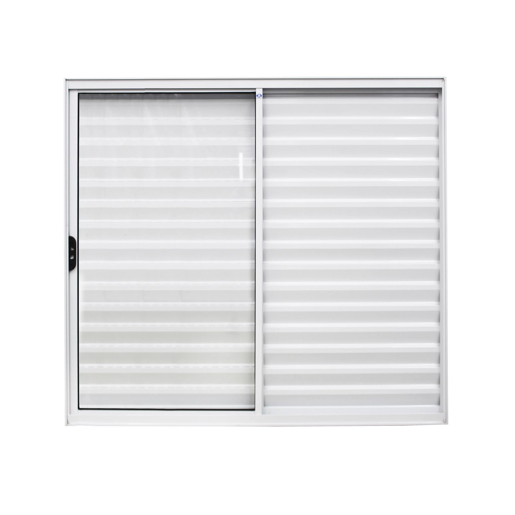 Janela de Alumínio Veneziana 3 Folhas 100x100cm com Vidro 3mm Home 3A Alumínio Branca