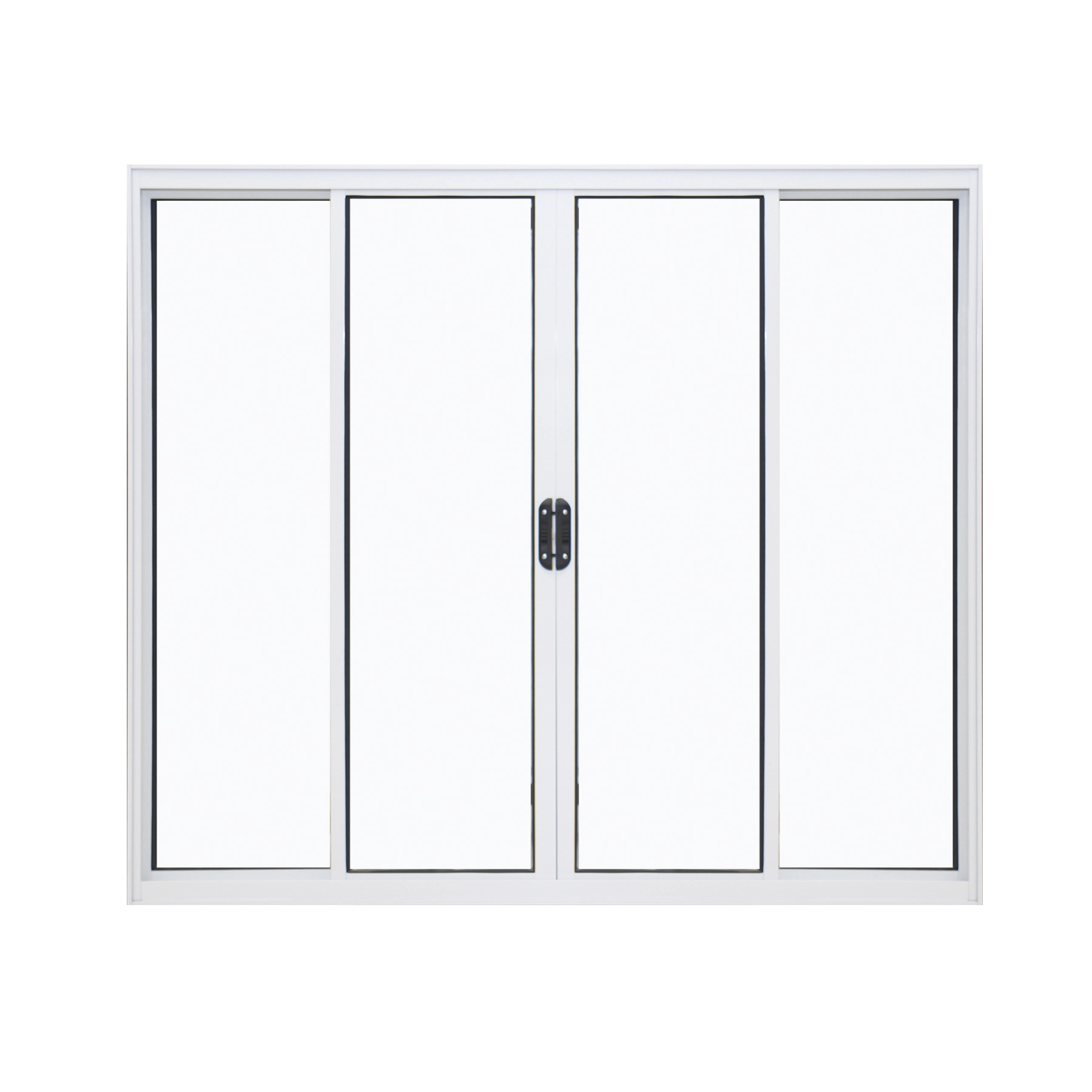 Janela de Alumínio de Correr 4 Folhas 100x120cm Home 3A Alumínio Branca