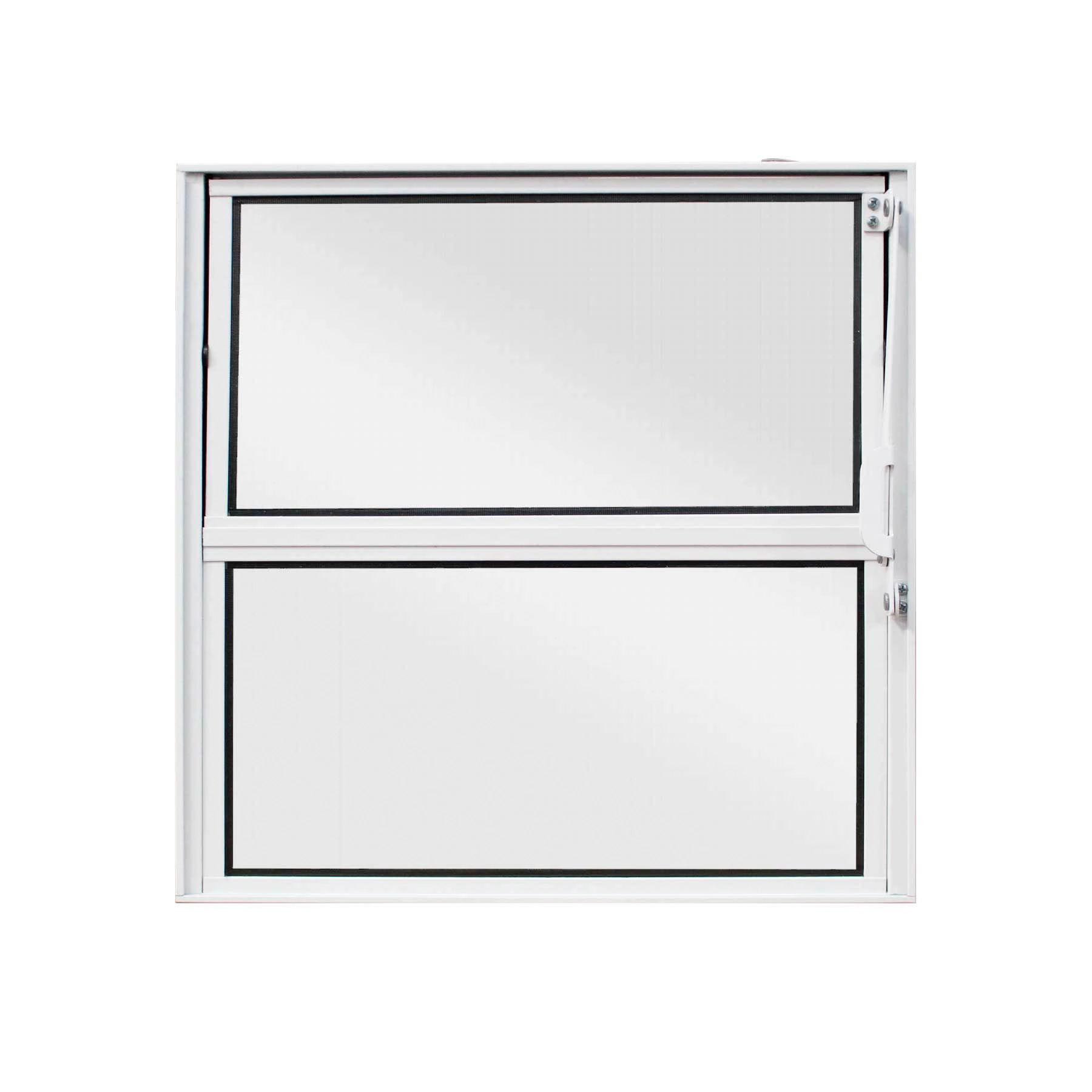 Janela de Alumínio Basculante 2 Folhas 40x40cm com Vidro Mini Boreal Home 3A Alumínio Branca