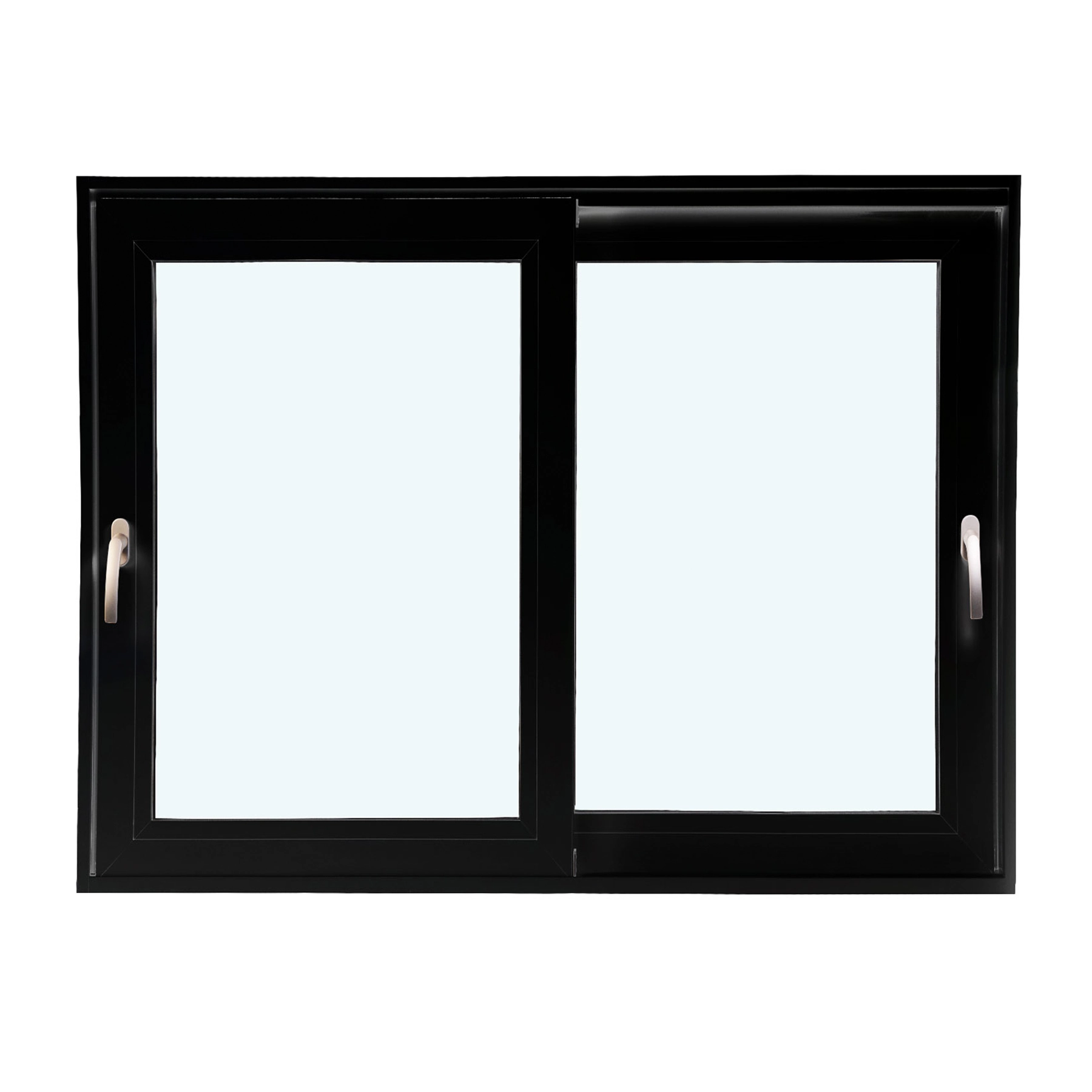 Janela de Alumínio de Correr 2 Folhas 100x150cm Veneza 3A Alumínio Preta