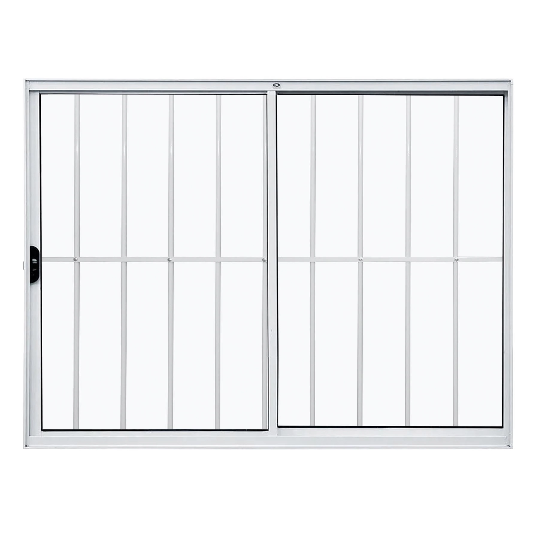 Janela de Alumínio de Correr 2 Folhas 100x150cm com Grade e Vidro 3mm Home 3A Alumínio Branca