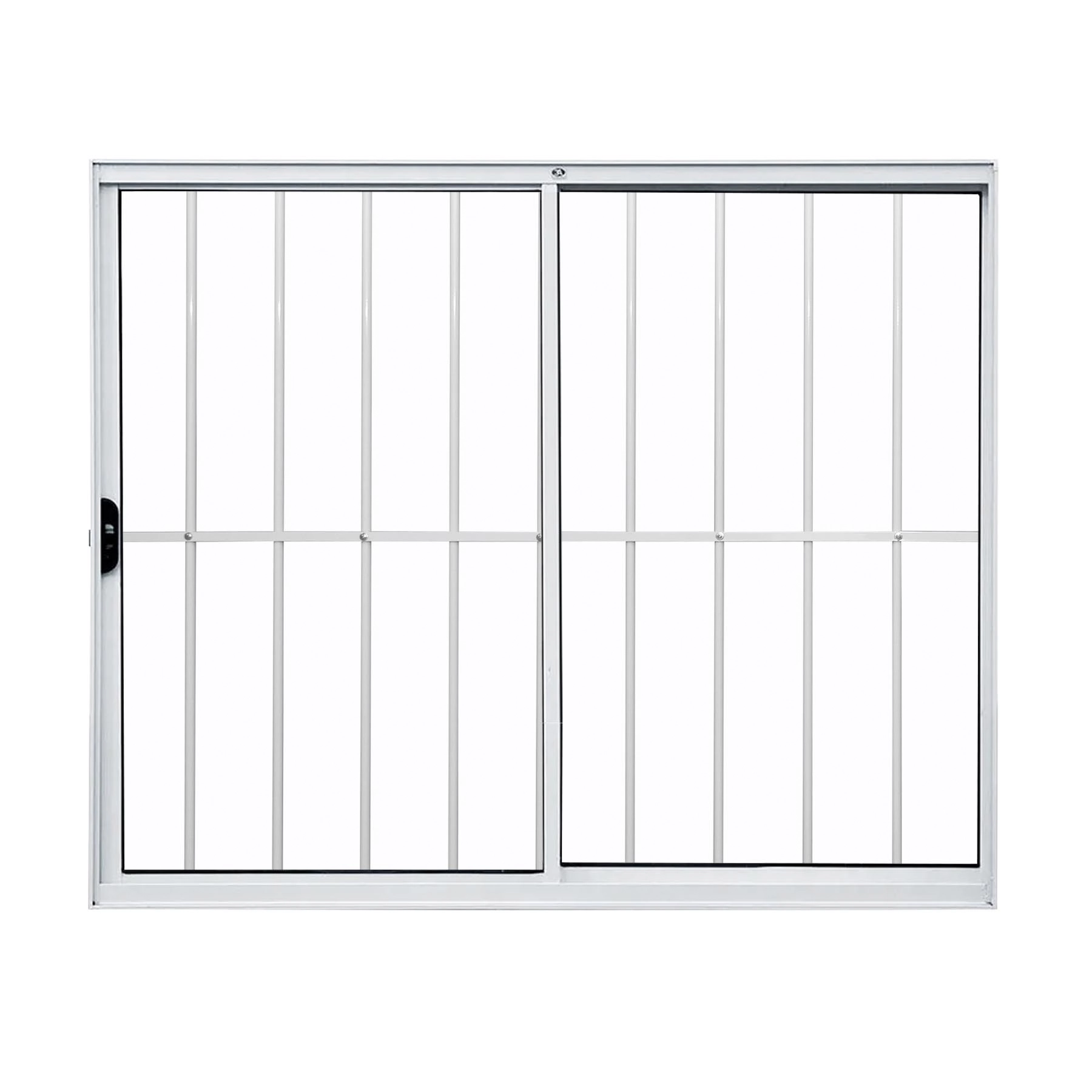 Janela de Alumínio de Correr 2 Folhas 100x120cm com Grade e Vidro 3mm Home 3A Alumínio Branca