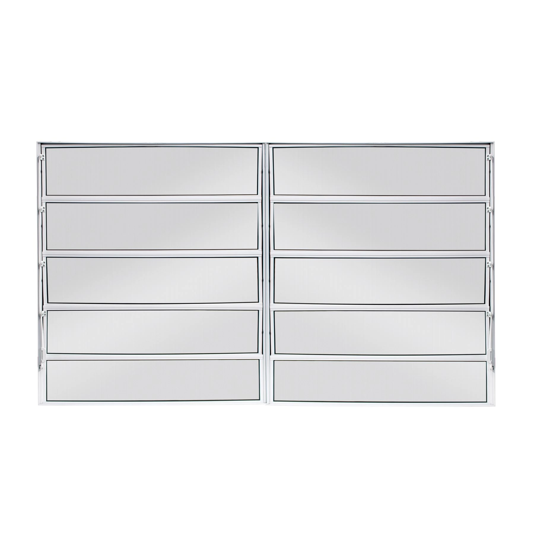 Janela de Alumínio Basculante 5 Folhas 100x120cm com Vidro Mini Boreal Home 3A Alumínio Branca