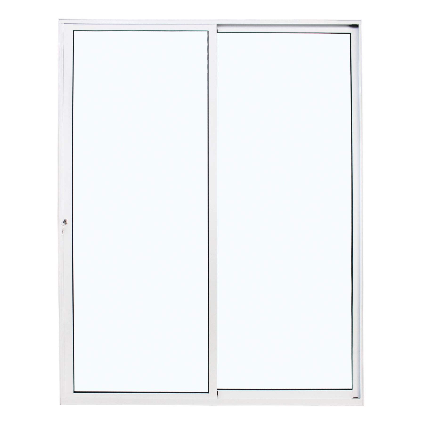 Porta de Correr Home Plus 2 folhas com Vidro Temperado e Fechadura 150x210 3A