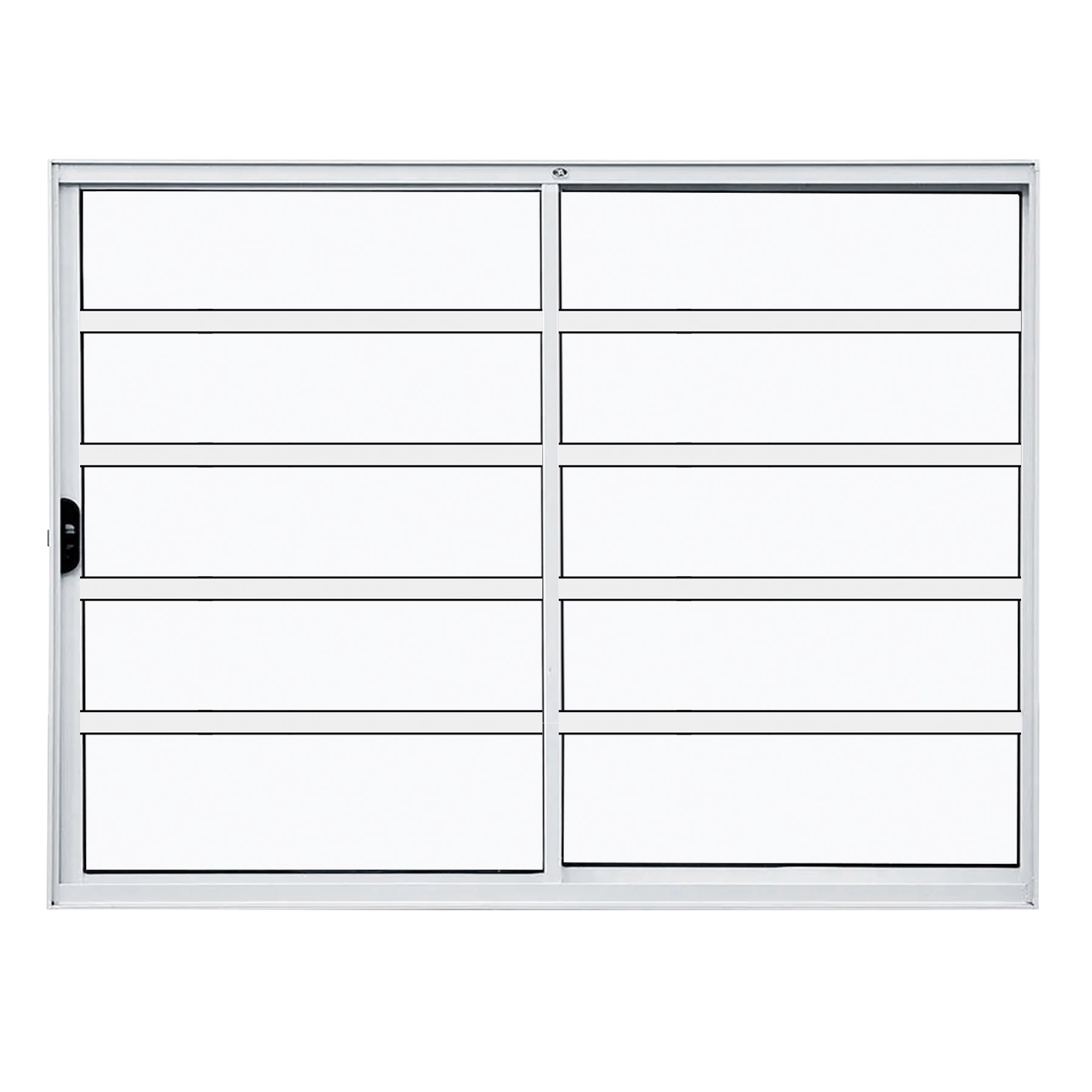 Janela de Alumínio de Correr 2 Folhas 100x150cm com Vidro 3mm Home 3A Alumínio Branca