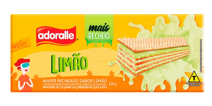 Biscoito Wafer Limao 115g Adoralle