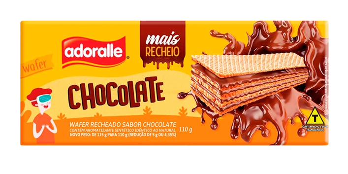 Biscoito Adoralle Wafer 115g Chocolate