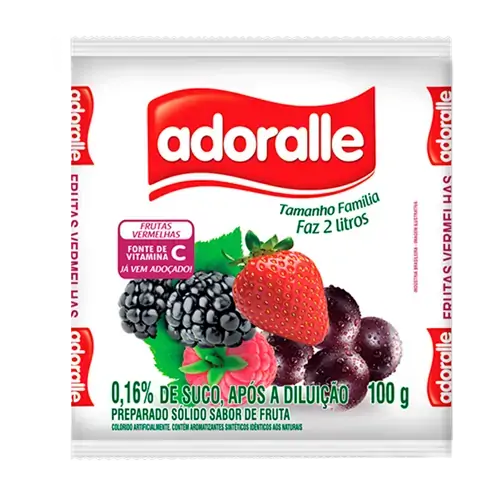 Suco Po Adoralle 160g Frutas Vermelhas