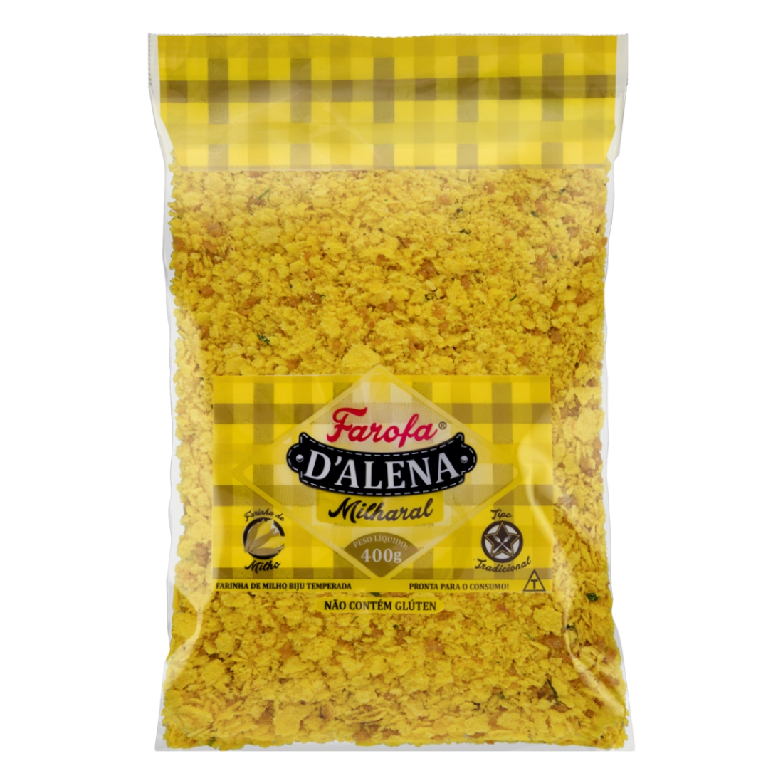 Farofa De Milho Tradicional Dalena Milharal Pacote 400g