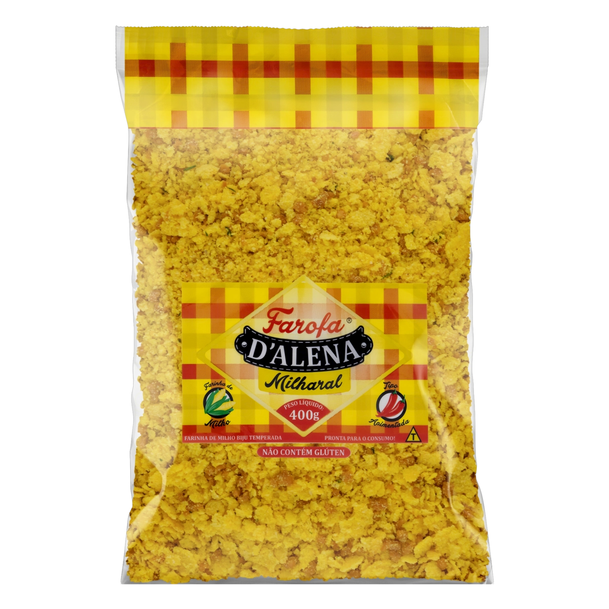 Farofa De Milho Apimentada Dalena Milharal Pacote 400g