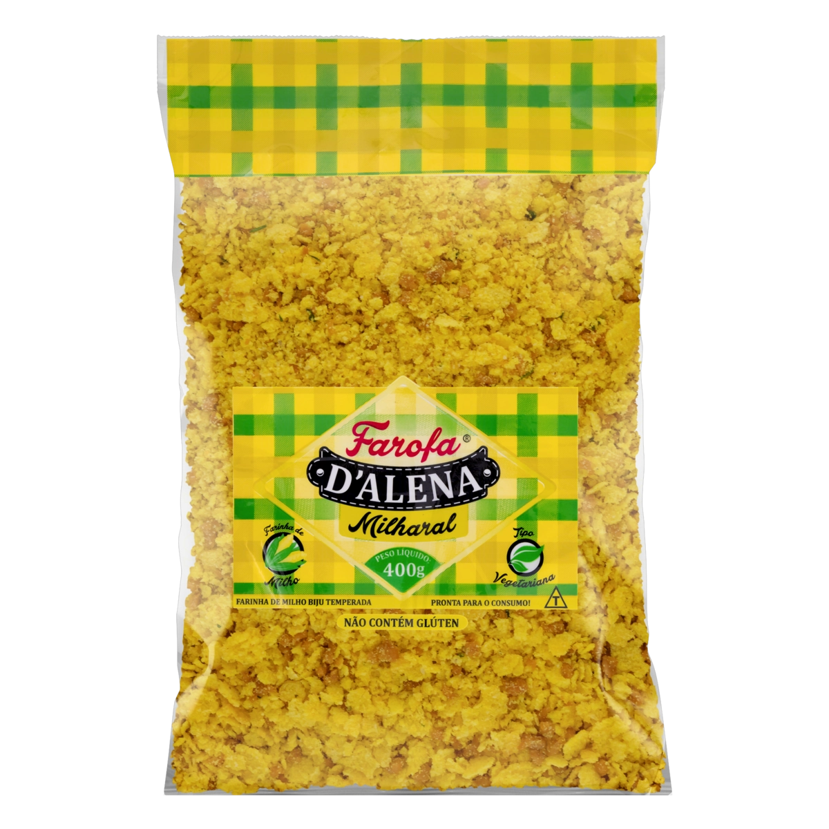 Farofa De Milho Vegetariana Dalena Milharal Pacote 400g
