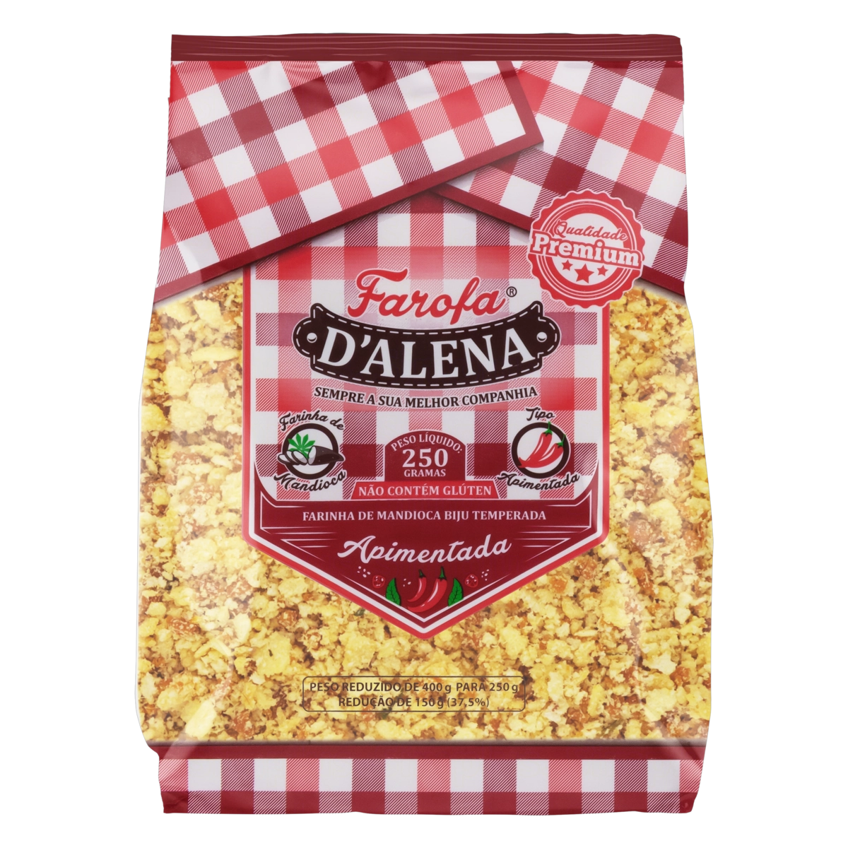 Farofa De Mandioca Apimentada Dalena Pacote 250g