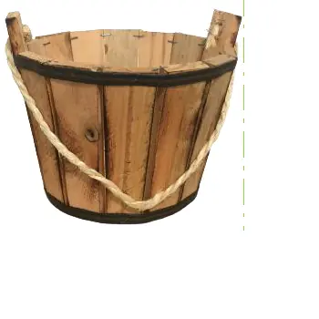 Cachepot Madeira Baldinho C/alca