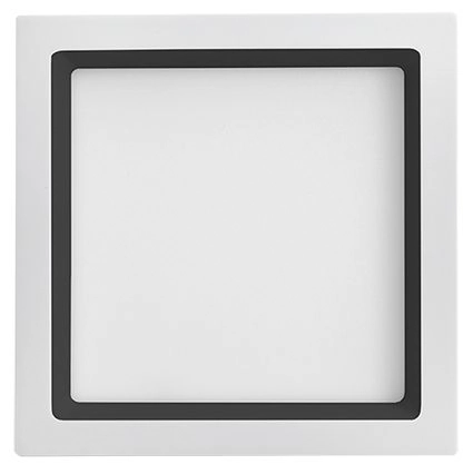 Plafon Led Embutir 25w 3000k Luz Amarela Recuado Branco/preto 30cm Save Energy