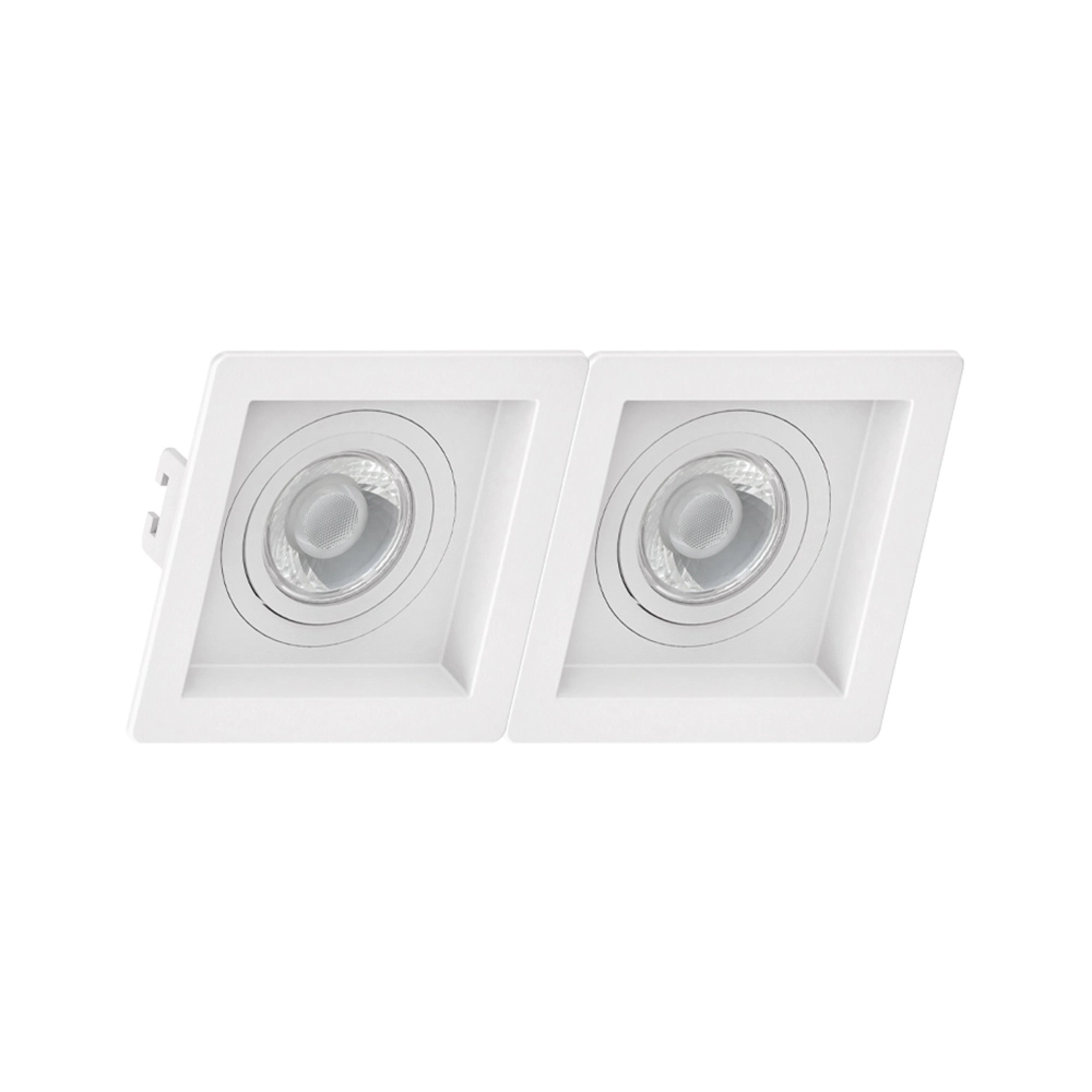 Spot De Embutir Recuado Linked Save Energy Para 2 Lâmpadas Ar70 Gu10 Bivolt Branco Se-330.2072