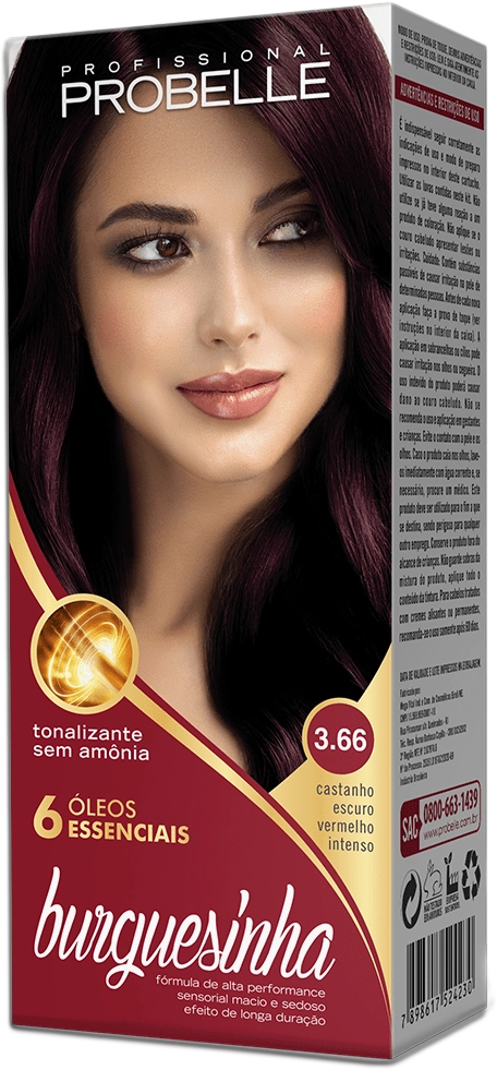 Tintura Probelle Burguesinha 50ml Acaju Purp. 3.66