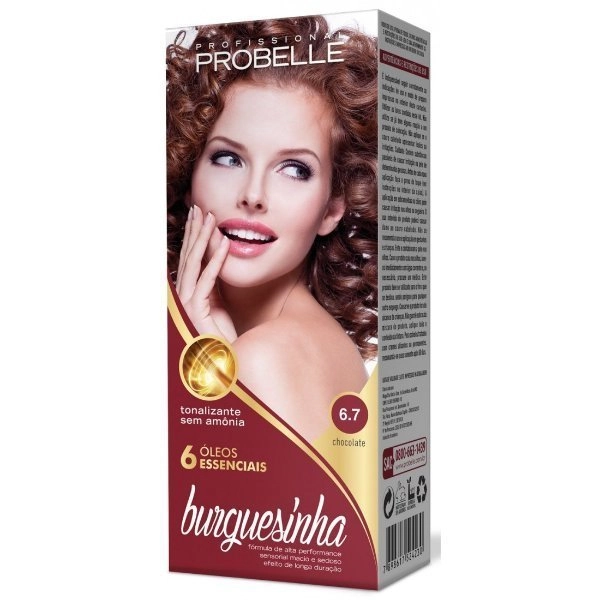 Tintura Probelle Burguesinha 50ml Louro Esc. Marrom 6.7