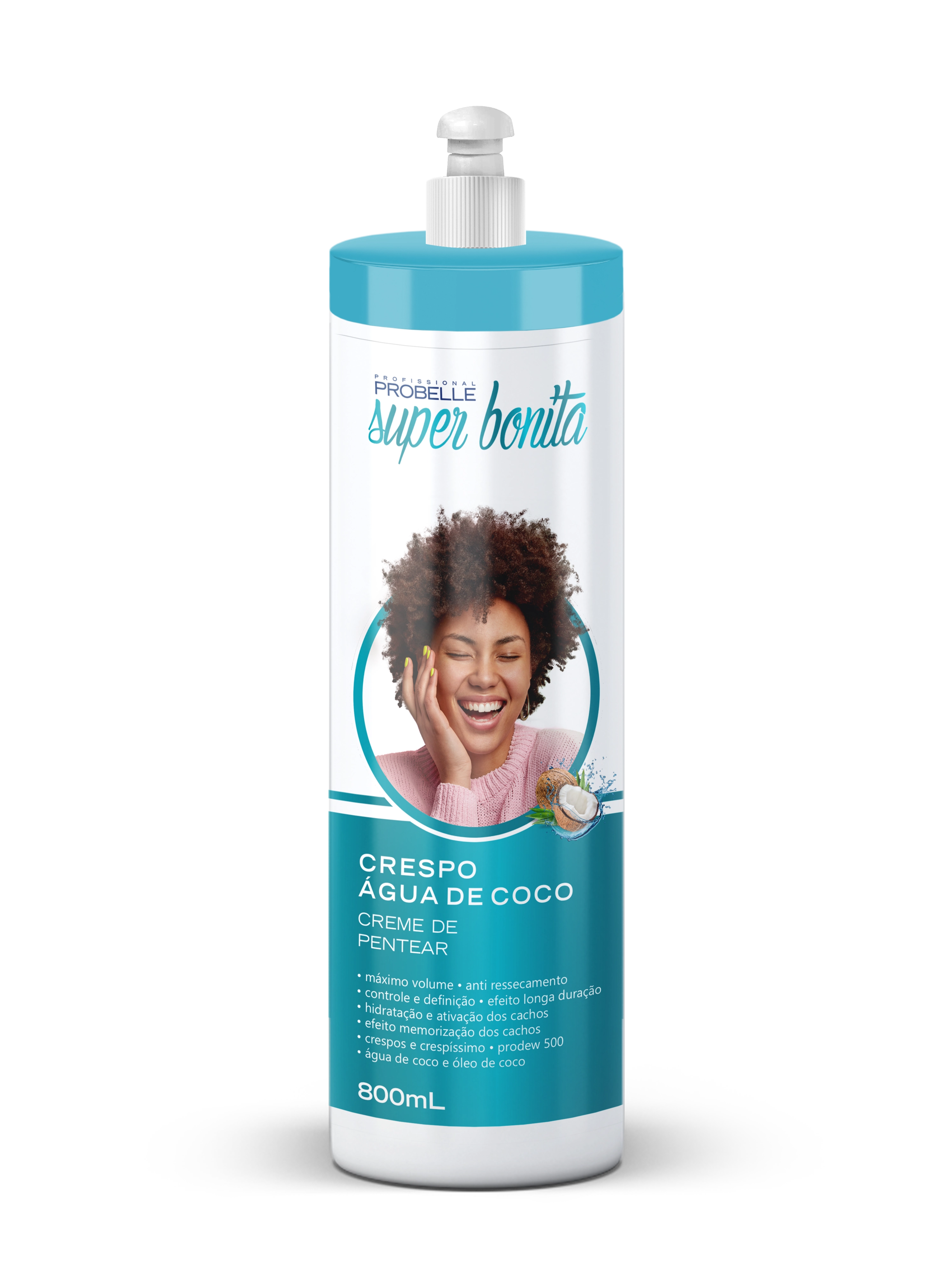 Creme P/ Pentear 800ml Crespo Agua De Coco Probelle