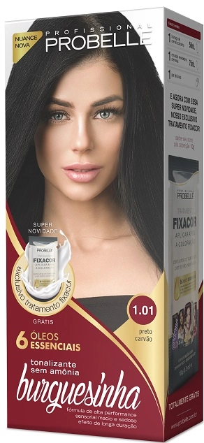 Tonalizante Probelle Burguesinha 1.01 Preto Carvao