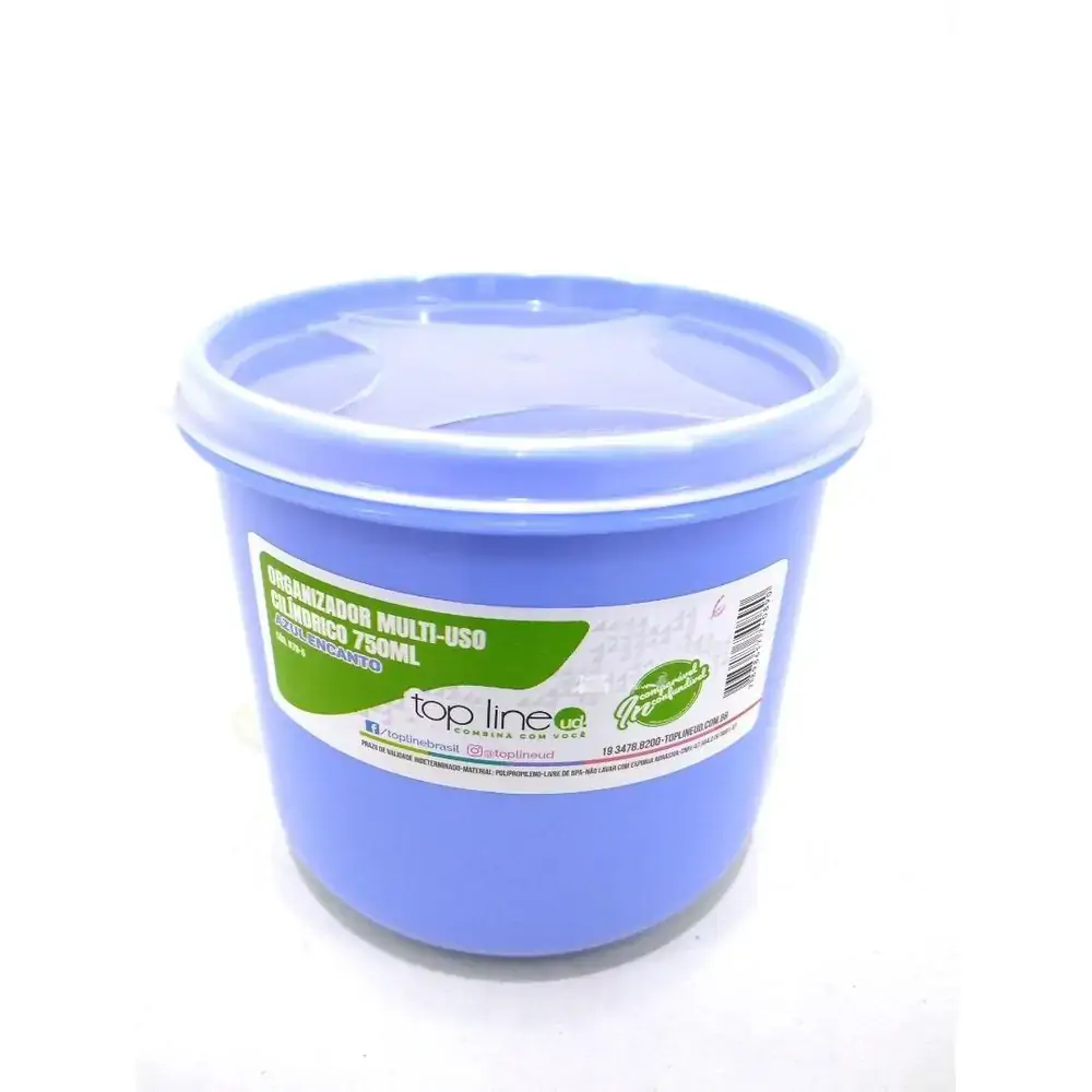 Organizador Top Line Cilindrico 750ml Azul Encanto