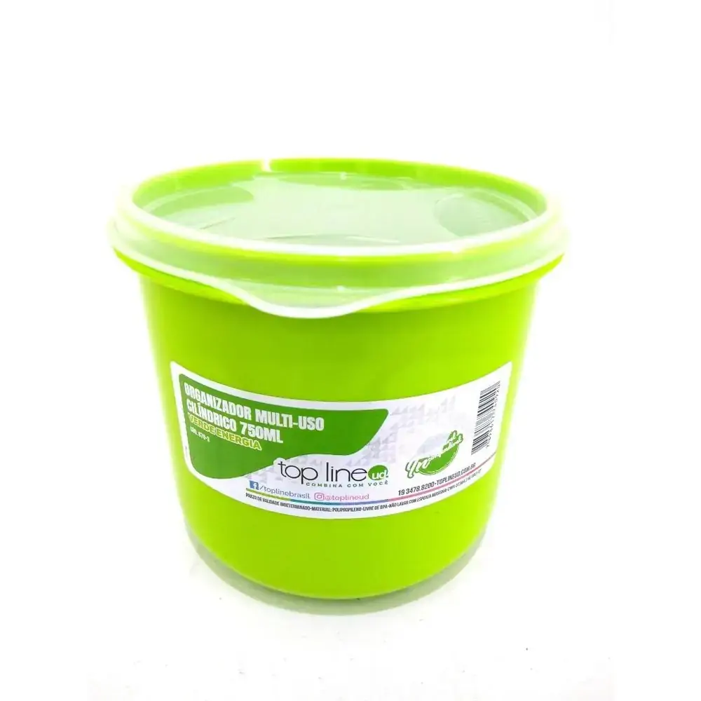 Organizador Top Line Cilindrico 750ml Verde Energia