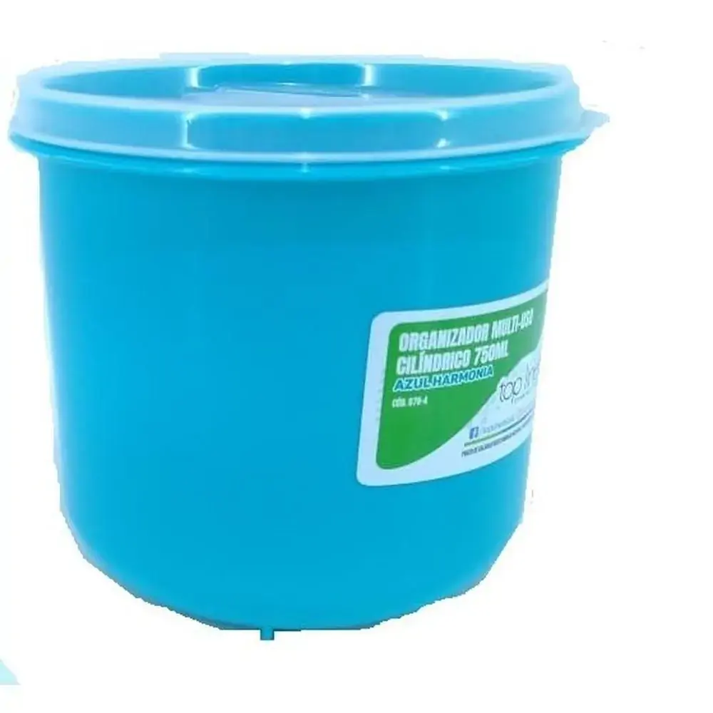 Organizador Top Line Cilindrico 750ml Azul Harm.