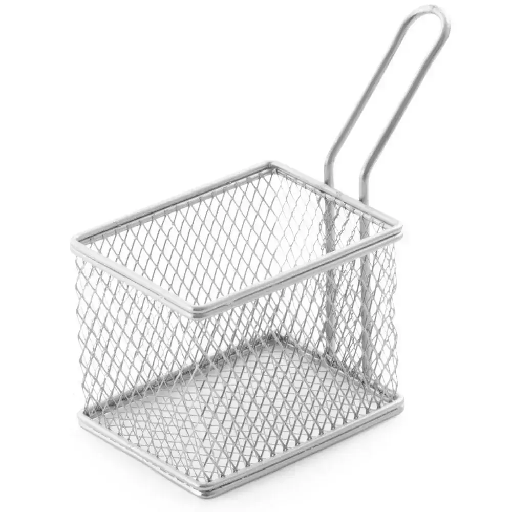 Mini Cestinha Mimo Retangular Inox