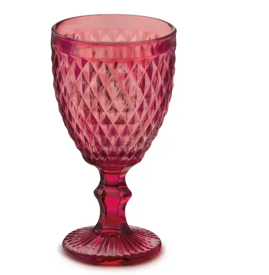 Conjunto de Taças para Agua 6 Peças Vitral Verre Vermelho Mimo STYLE TC19082 6474