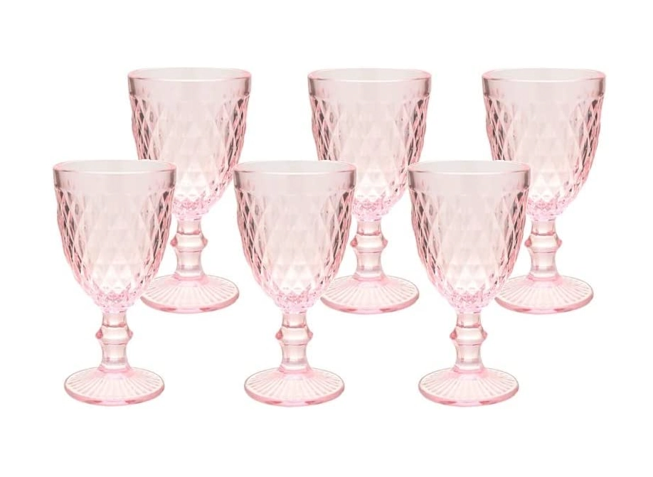 Jogo Mimo 6 Tacas Quartzo Rosa 320ml 6478