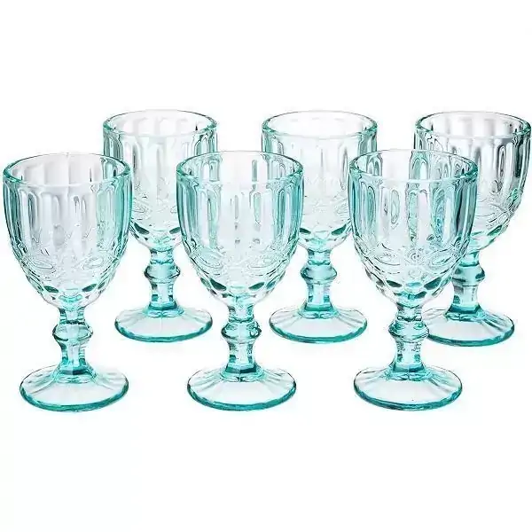 Conjunto de Taças para Vinho 6 Peças Verre AZUL Tiffany Laço Mimo STYLE TC19108 6504