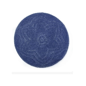 Jogo Americano Red Croche Flor Azul 38cm Mimo