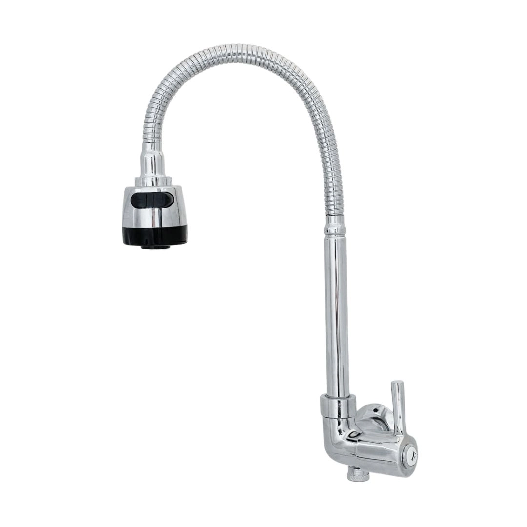 Torneira Gourmet Bica Móvel Cozinha Parede 1/4 De Volta Com Saída Adpt P/ Mangueira De Filtro