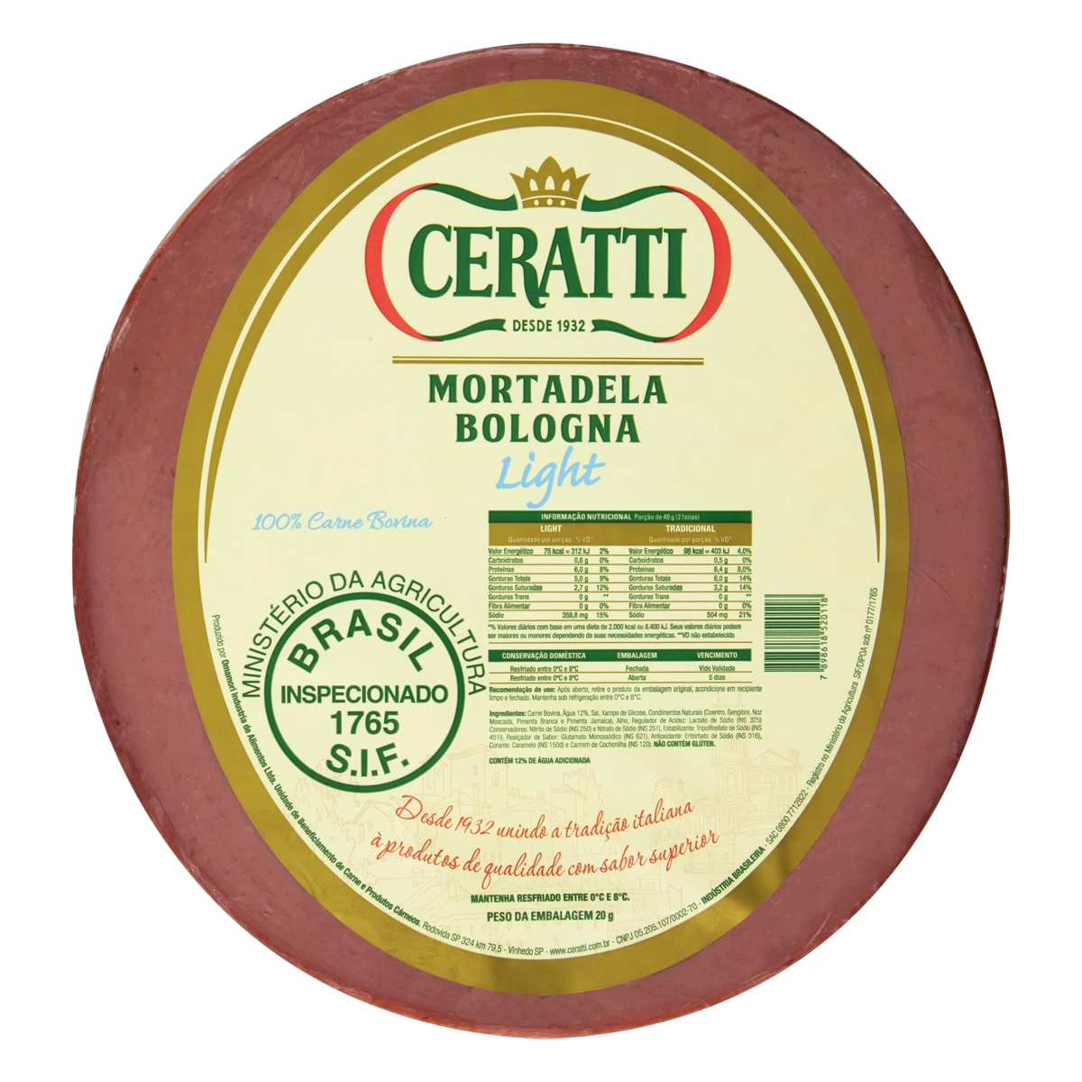 Mortadela Bologna Light Ceratti
