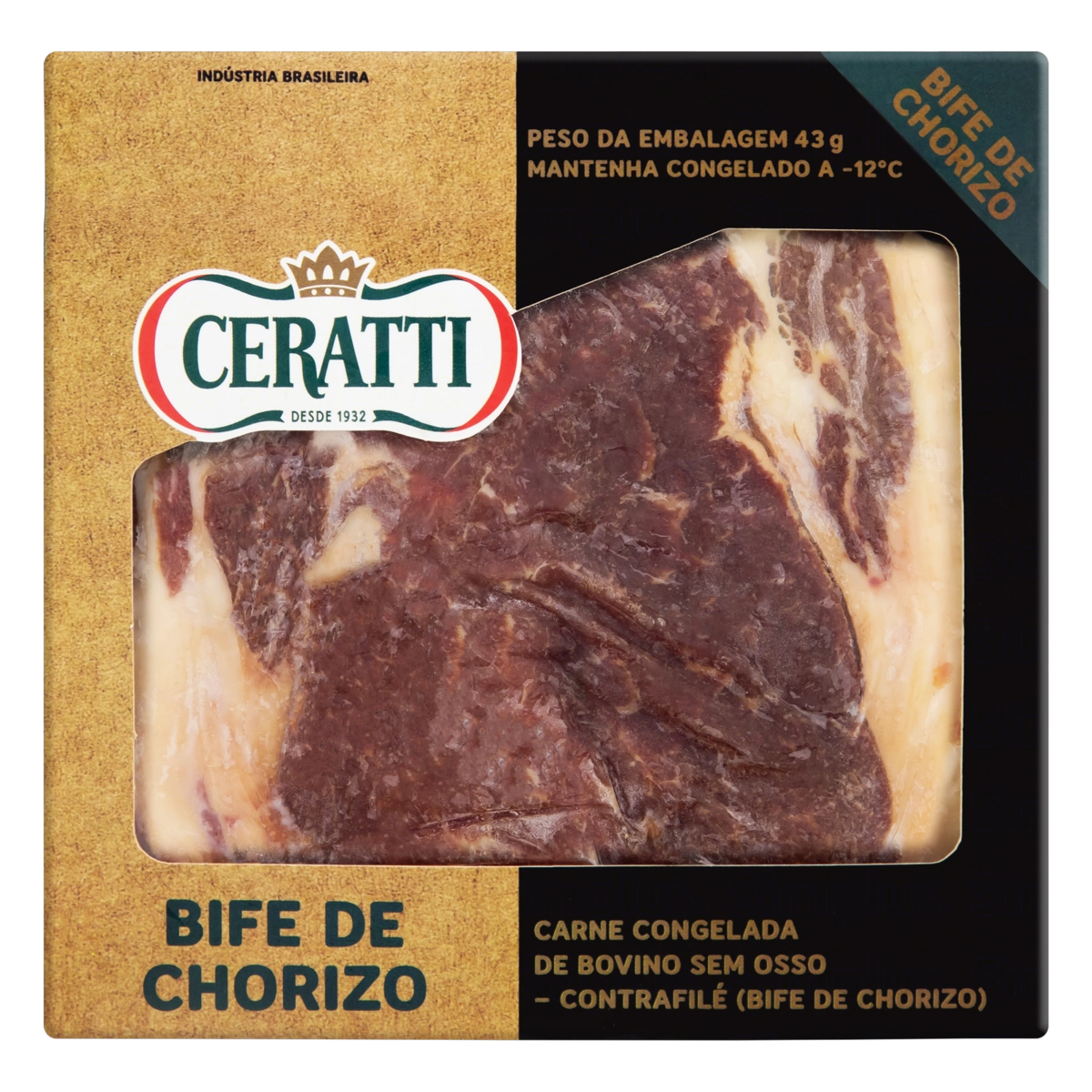 Chorizo Bovino Em Bifes Congelado Sem Osso Ceratti