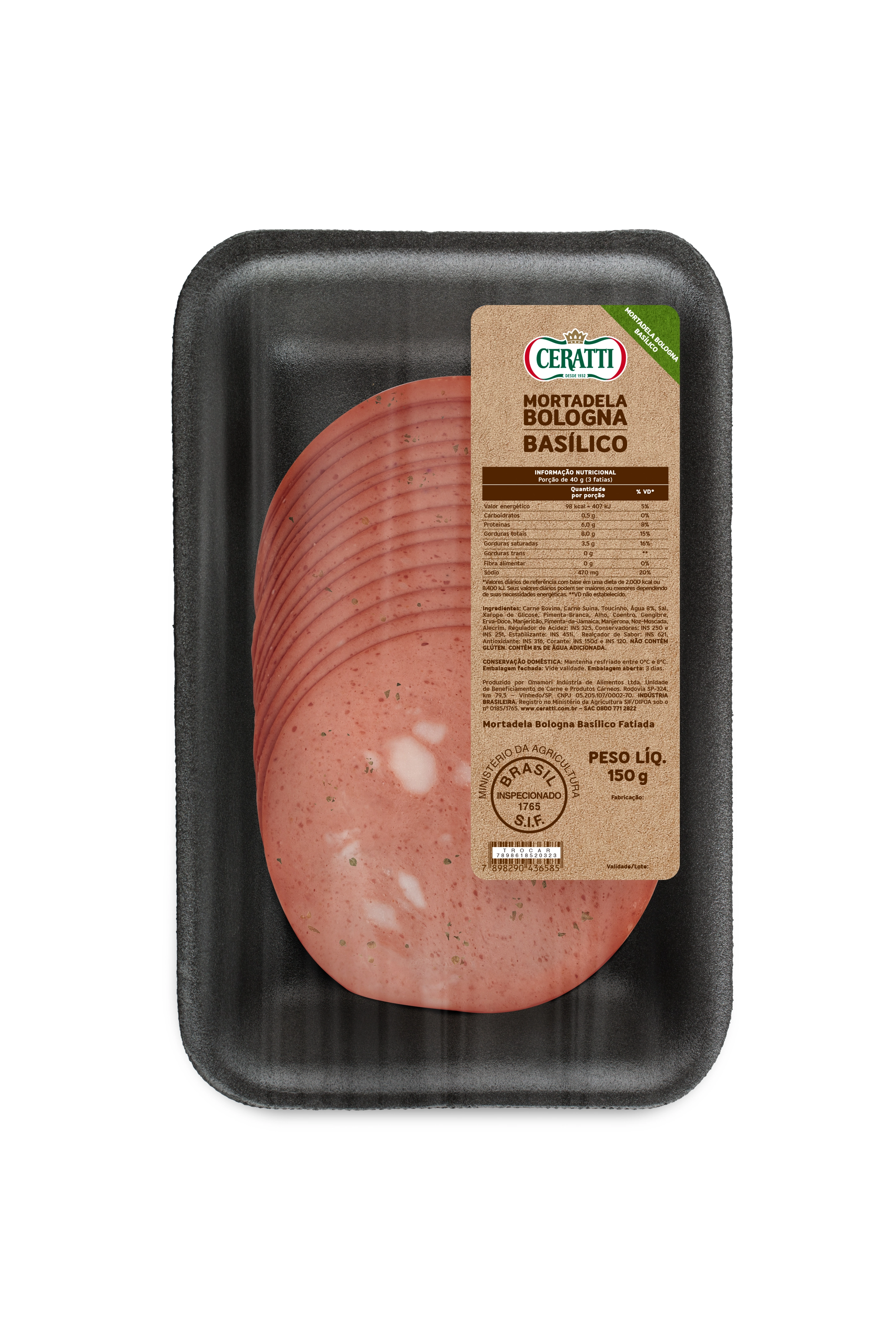 Mortadela Ceratti Bologna Basilico 150g