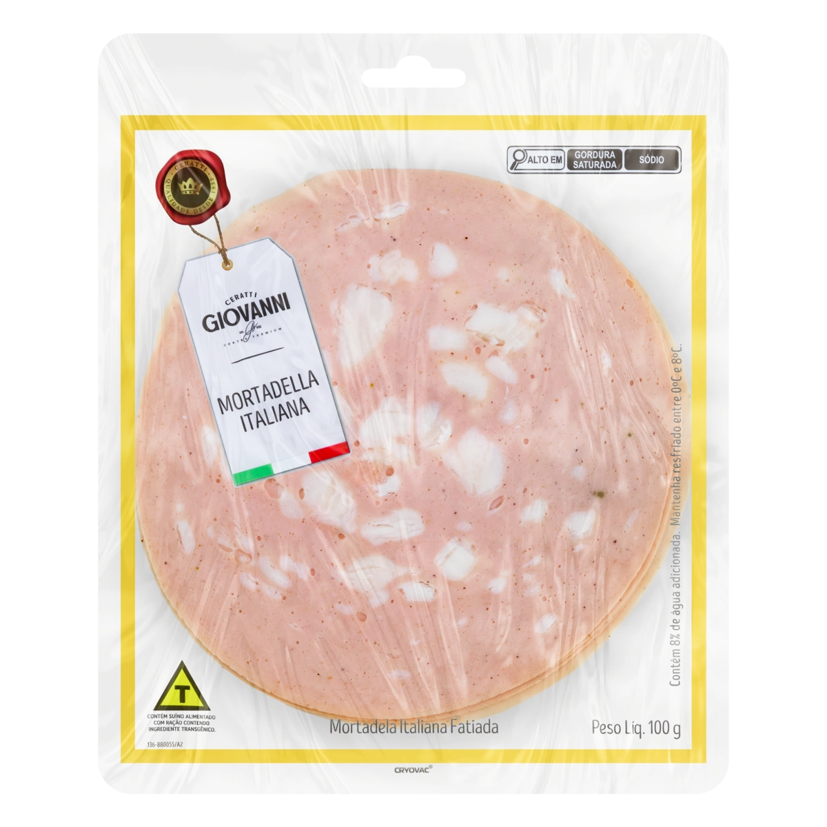 Mortadela Italiana Fatiada Giovanni Ceratti 100g