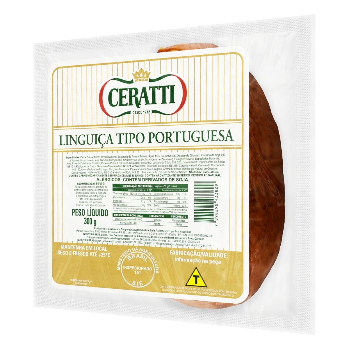 Linguica Ceratti 300g Portuguesa