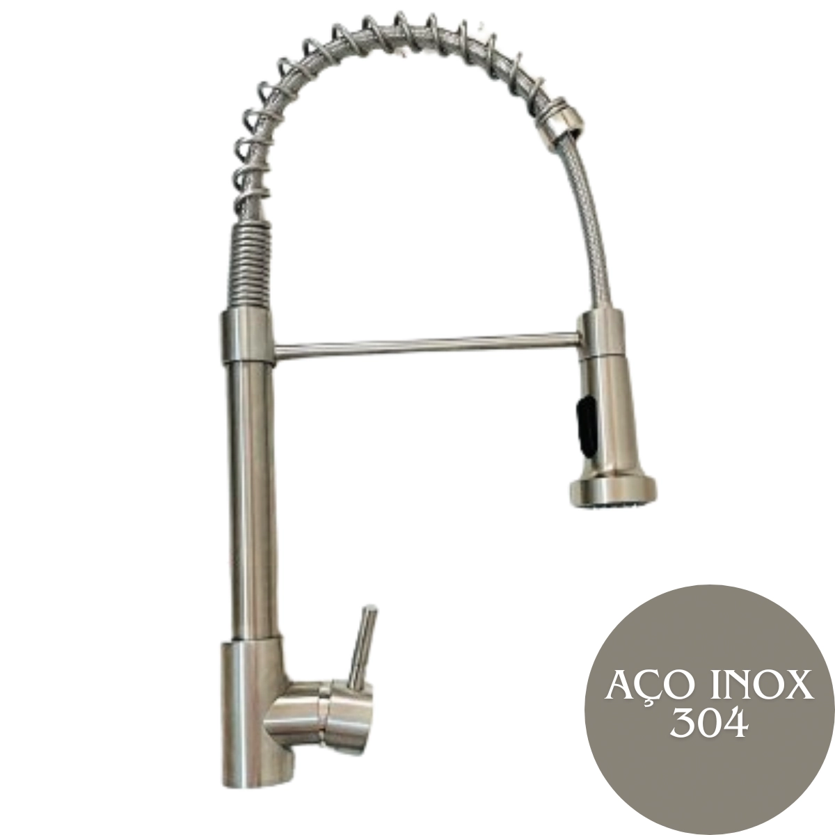 Torneira Premium Escovada Monocomando Gourmet De Bancada