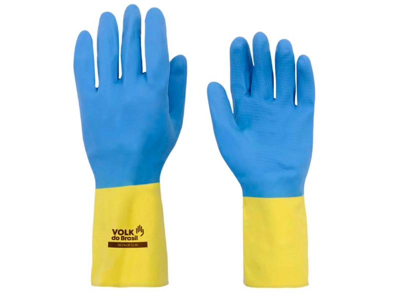 Luva Látex Neoprene Volk Bicolor Slim Eg
