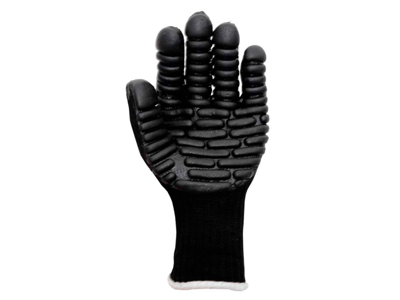Luva Tricotada De Algodão Gorila Com Revestimento Palmar Em Gomos De Borracha Foam C.a. 38257 - Preto - 9 G