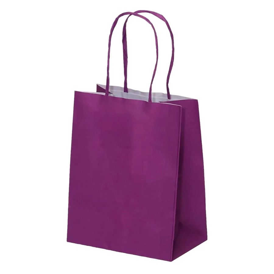 Sac.kraft Bco.chap.17.5x8x21cm Roxo 10un 10un