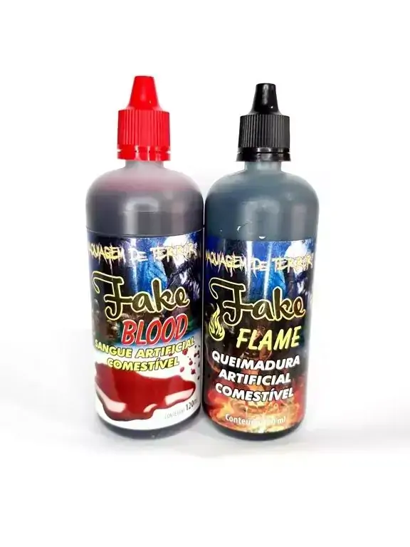 Pintura Facial Terror Kit Sangue E Queimadura Artificial